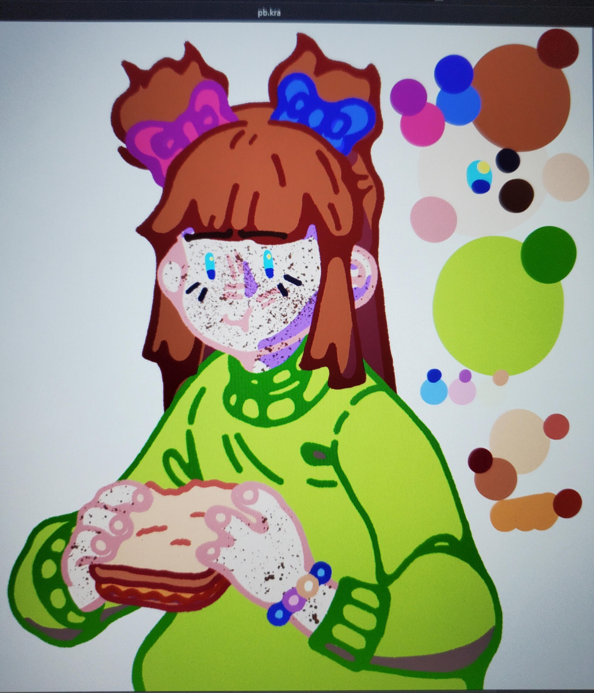 Abigale eating a PBnJ (incomplete)