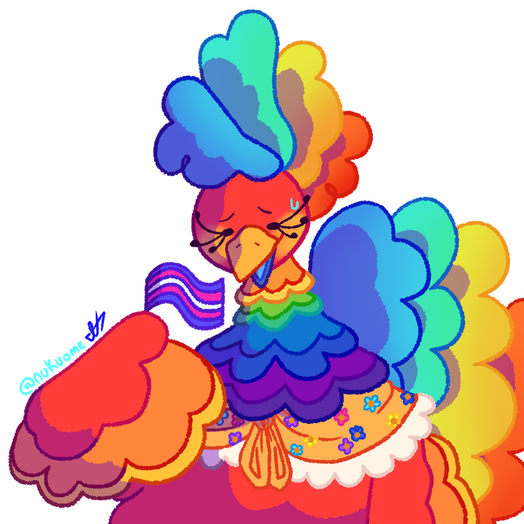 Poppy with Trans Flag - 4/16/23